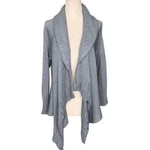 Ralph Lauren Purple Label Size S Silk Knit Waterfall Cardigan Sweater Blue Basic